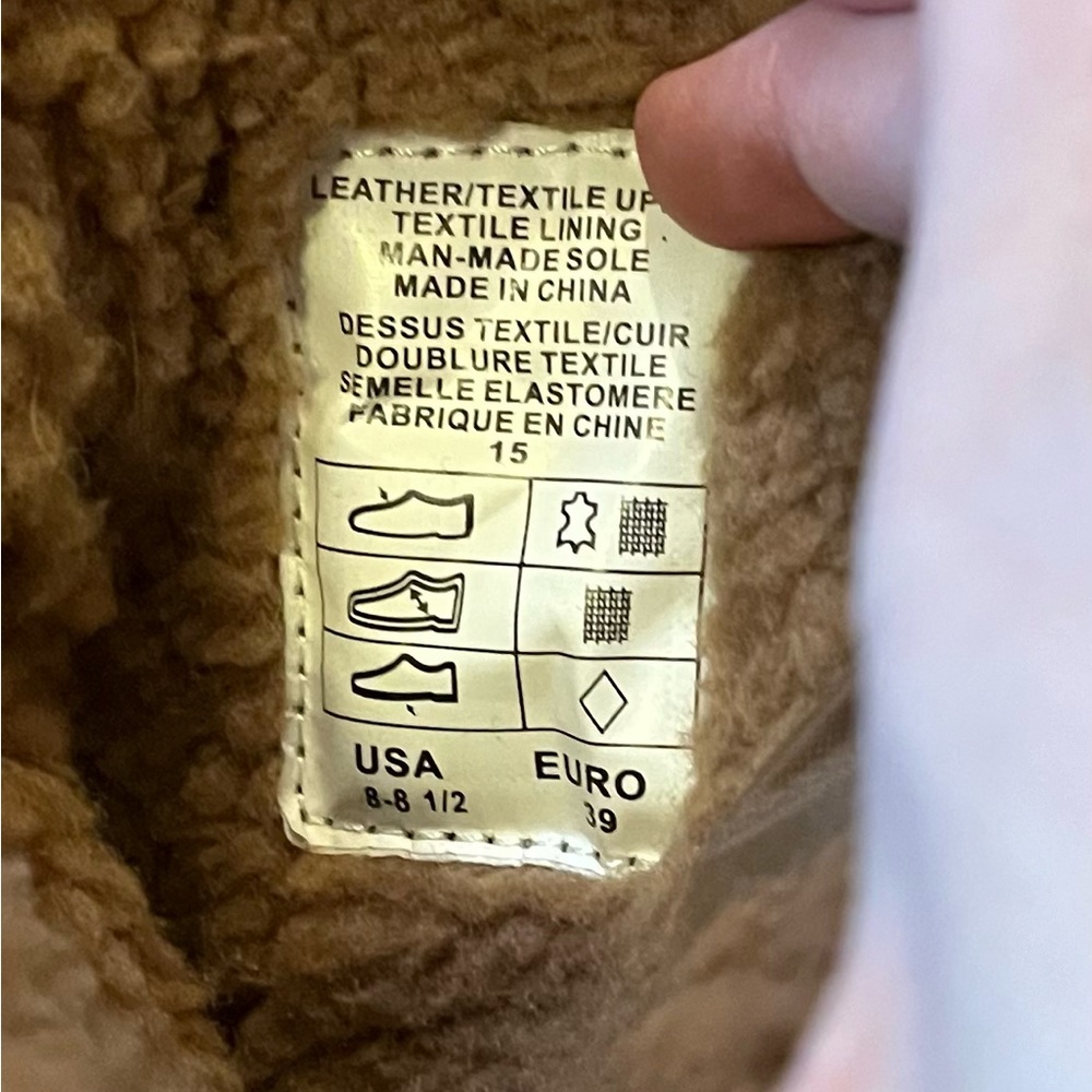 NWOT Pajar Canada waterproof leather textile faux fur sherpa lined boots 8 8.5 - Picture 7 of 14